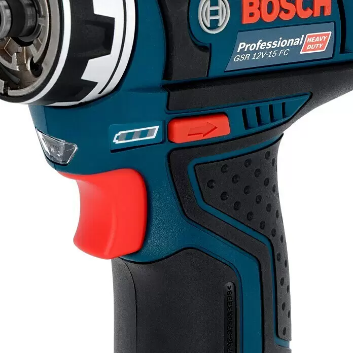 Bosch Professional Akku-Bohrschrauber GSR 12V-15 FC - 12 V, 2 Akkus, 2 Ah, 30 Nm, 11 -tlg. - Detailaufnahme