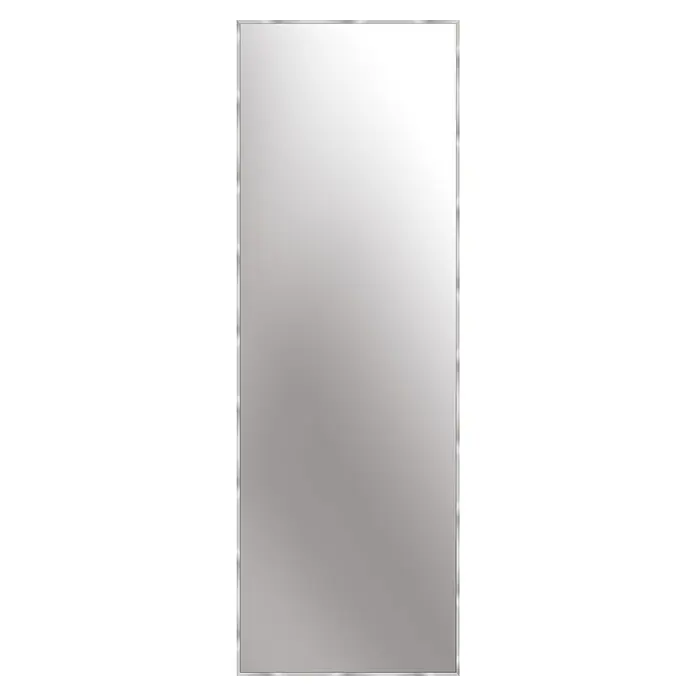 Rahmenspiegel Alpha - 50 x 150 cm, Silber, Aluminium - Elegantes rechteckiges Badezimmerspiegel mit schmalem silbernen Rahmen. Perfekt für stilvolle Akzente und klare Reflexionen im Bad.