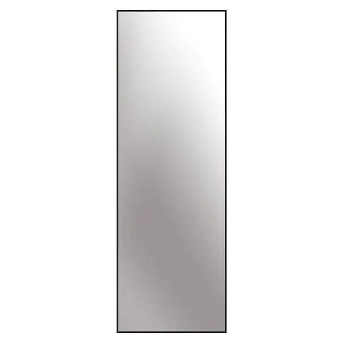 Rahmenspiegel Alpha - 50 x 150 cm, Schwarz, Aluminium - Schwarzer Rahmen-Wandspiegel. Ein eleganter, rechteckiger Spiegel, der jedem Raum einen Hauch von moderner Raffinesse verleiht.