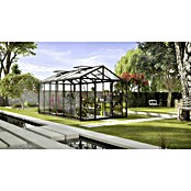 Vitavia Gewächshaus (4,63 x 2,56 x 2,5 m, Farbe: Schwarz, Einscheibensicherheitsglas (ESG), 3 mm)