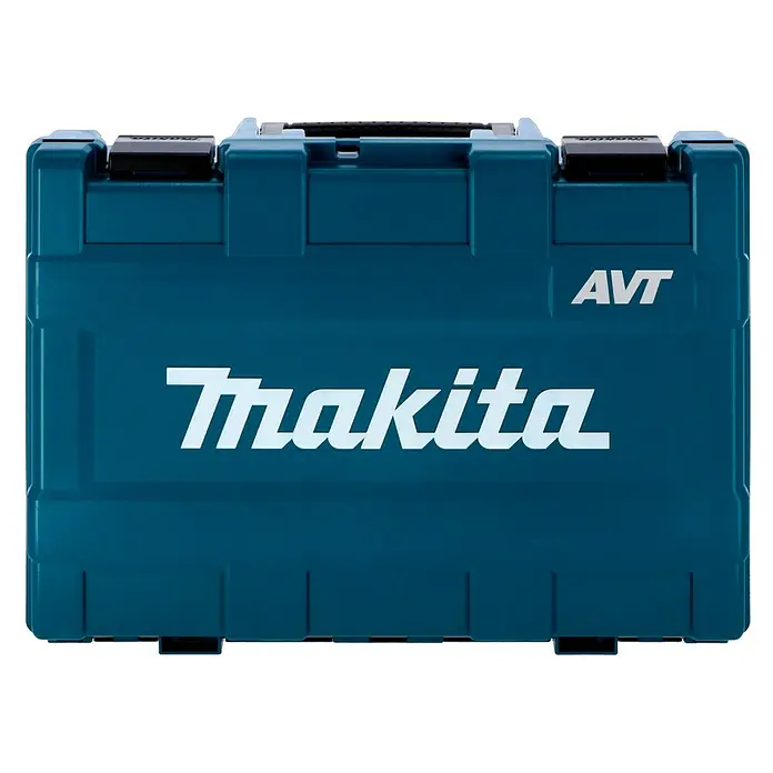 Makita Abbruchhammer HM0871C - 1.100 W, 8,1 J, SDS-Max-Aufnahme - Makita-Werkzeugkoffer in blaugrüner Farbe mit dem Logo und der Aufschrift AVT, robust und ideal für den Transport von Werkzeugen.