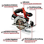 Einhell Power X-Change 18V Akku-Handkreissäge TE-CS 18/150 Li - Solo (18 V, Ohne Akku, Leerlaufdrehzahl: 4.200 U/min) | BAUHAUS