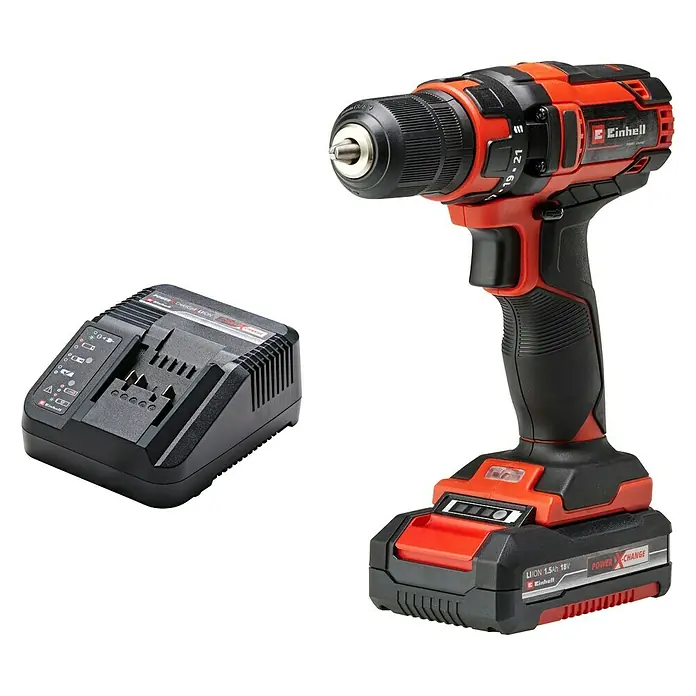 Einhell Power X-Change 18V Akku-Bohrschrauber TC-CD 18/35 - 18 V, 1 Akku, 1,5 Ah, 35 Nm - Ein Einhell Akku-Bohrschrauber mit Ladegerät. Das ideale Werkzeug für Heimwerker und Profis.
