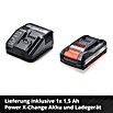Einhell Power X-Change Akku-Bohrschrauber TC-CD 18/35 Li Kit (18 V, 1 Akku, 1,5 Ah, Leerlaufdrehzahl: 0 U/min - 550 U/min)