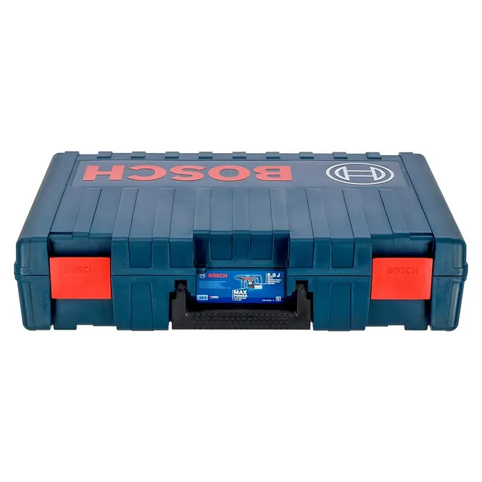 Bosch Professional AMPShare 18V Martillo combinado de batería GBH 18V-34 CF - 18 V, Sin batería, 5,8 J - Maletín de herramientas azul Bosch con logo rojo y asa, resistente e ideal para guardar herramientas.