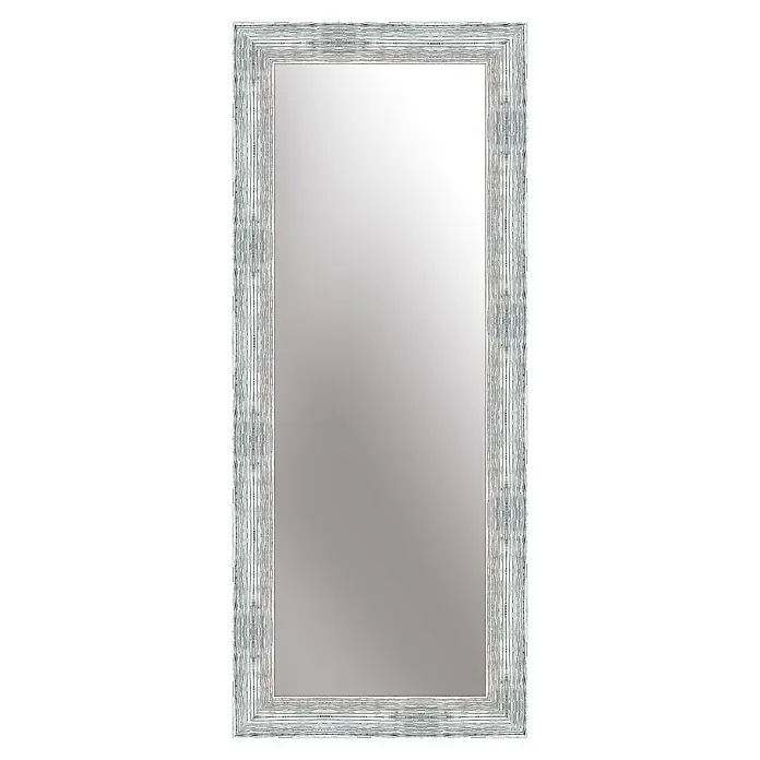 Rahmenspiegel Chiara - 65 x 165 cm, Silber/Weiß - Ein hochformatiger Spiegel mit einem dekorativen, silberfarbenen Rahmen, der jedem Raum einen Hauch von Eleganz verleiht.