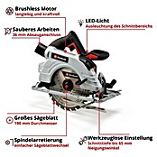 Einhell Power X-Change Akku-Handkreissäge TE-CS 18/190 Li Bl-Solo (18 V, Li-Ionen, Ohne Akku, Leerlaufdrehzahl: 0 U/min - 3.800 U/min)