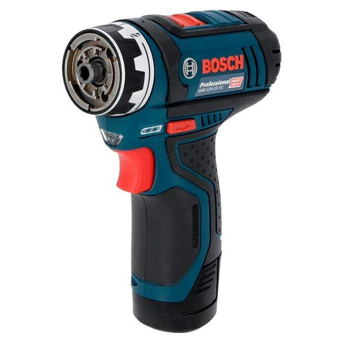 Bosch Professional Atornillador de batería GSR 12V-15 FC (12 V, 2 baterías, 2 Ah, Número de revoluciones de marcha en vacío: 400 r.p.m. - 1.300 r.p.m.)