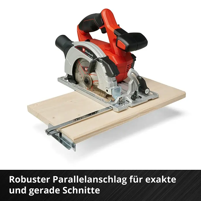 Einhell Power X-Change 18V Akku-Handkreissäge TE-CS 18/165-1 Li - Solo - 18 V, Ohne Akku, Leerlaufdrehzahl: 4.200 U/min - Robuster Parallelanschlag für exakte Schnitte.