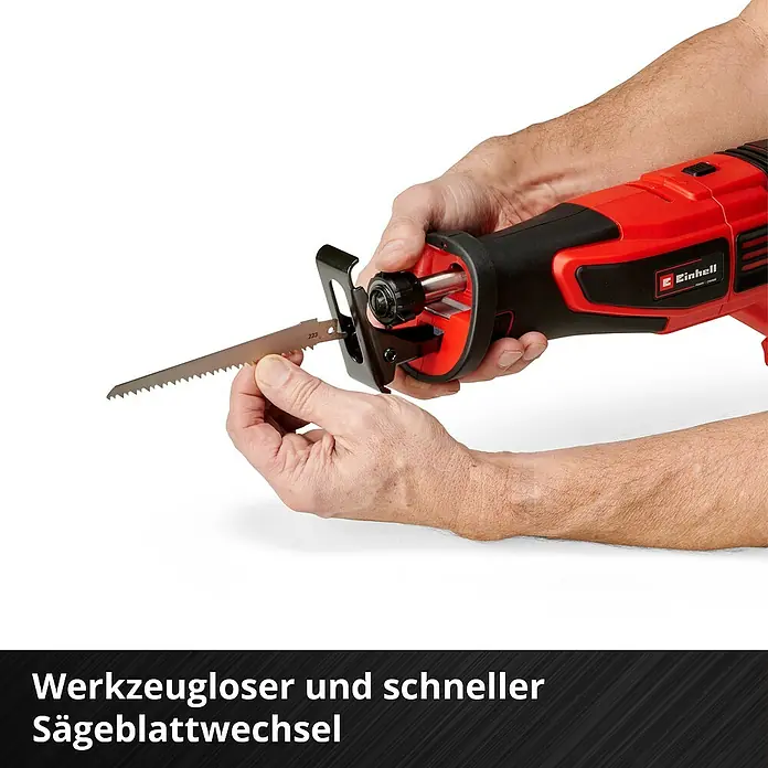 Einhell Professional Power X-Change 18V Akku-Säbelsäge Professional TE-AP 18/28 Li BL - Solo - 18 V, Ohne Akku, Leerlaufhubzahl: 0 /min - 2.500 /min - Werkzeugloser und schneller Sägeblattwechsel mit der Einhell Säbelsäge.