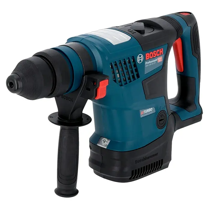 Bosch Professional AMPShare 18V Martillo combinado de batería GBH 18V-34 CF - 18 V, Sin batería, 5,8 J - Toma del martillo perforador a batería Bosch GBH 18V-34 CG, destacando potencia y versatilidad en proyectos de construcción.