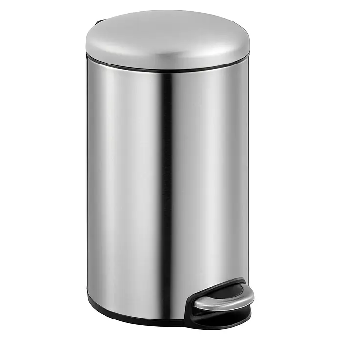 Vepa Bins Treteimer Maggey - 20 l, Edelstahl, Mattsilber - Edelstahl-Treteimer mit Deckel und Fußpedal für hygienische Abfallentsorgung. Robustes Design für den täglichen Gebrauch.