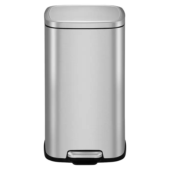 Vepa Bins Treteimer Stella - 20 l, Stahl, Mattsilber - Silberfarbener Treteimer aus Edelstahl mit Pedal für hygienische Abfallentsorgung in Küche oder Bad, langlebig und stilvoll.