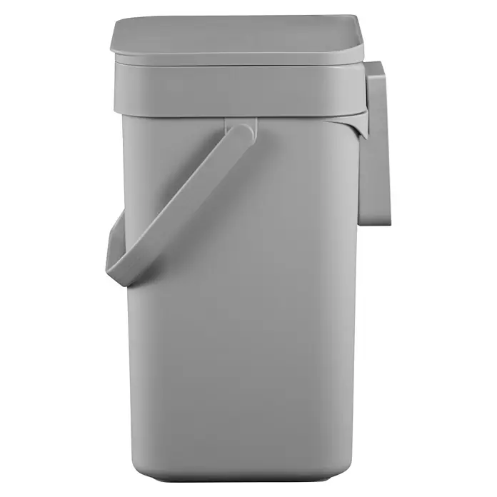 Vepa Bins Standard Mülleimer Foodwaste Caddy Puro II - 5 l, Kunststoff, Grau - Grauer Kompostbehälter mit Deckel und Tragegriff. Ideal für Küchenabfälle und Kompostierung im Haus oder Garten.
