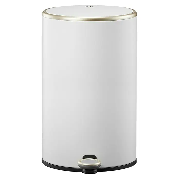 Vepa Bins Treteimer Cosmo - 12 l, Edelstahl, Weiß - Dieser elegante EKO Treteimer ist ein stilvolles Accessoire für Bad oder Küche. Er besticht durch sein schlankes Design und seine hochwertige Verarbeitung.