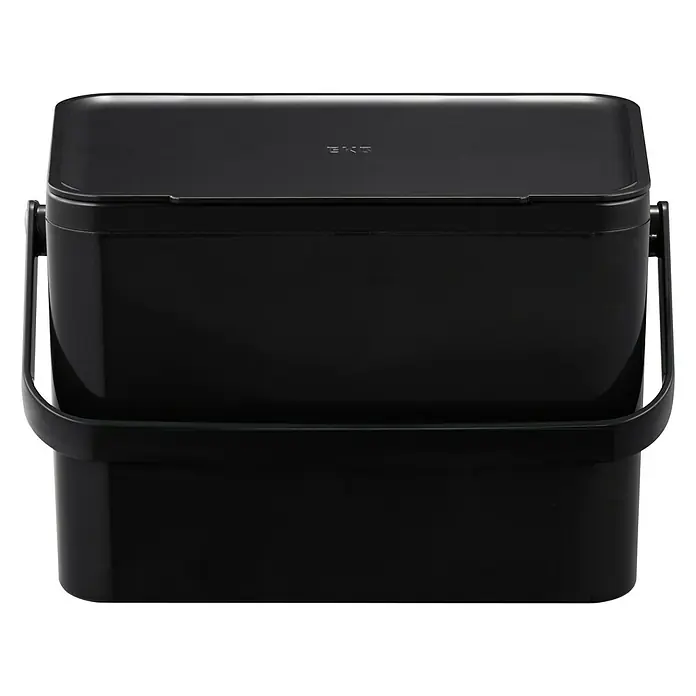Vepa Bins Standard Mülleimer Foodwaste Caddy - 4 l, Kunststoff, Schwarz - Ein schwarzer EKO-Komposteimer zur einfachen und geruchsneutralen Sammlung von Bioabfällen in der Küche. Praktisch und stilvoll für die Kompostierung.