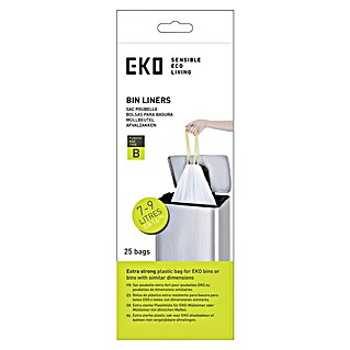 EKO Müllbeutel Typ B (7 l - 9 l, 25 Stk., Weiß)