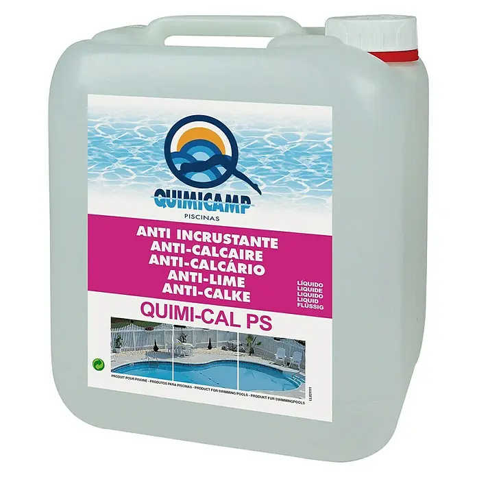 Quimicamp Desincrustante de piscina PS - 2 l - Quimicamp líquido antical para piscinas, previene incrustaciones.