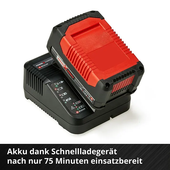 Einhell Power X-Change 18V Akku & Ladegerät PXC-Starter-Kit - 18 V, 1 Akku, 4 Ah - Einhell Power X-Change Akku mit Schnellladegerät. Der Akku ist dank Schnellladung in nur 75 Minuten einsatzbereit.