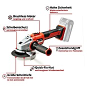 Einhell Power X-Change 18V Akku-Winkelschleifer AXXIO 18/125 Q (18 V, Ohne Akku, Durchmesser Scheibe: 125 mm, 8.500 U/min) | BAUHAUS