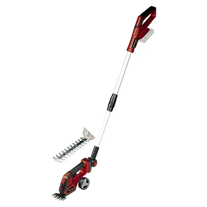 Einhell Power X-Change 18V Akku-Grasschere CE-CG18/100 LI T-SOLO - 18 V, Ohne Akku, Schnittbreite: 100 mm - Ein vielseitiges 2-in-1 Akku-Werkzeug von Einhell: Rasen- und Strauchschere mit Teleskopstiel für flexible Gartenarbeit.