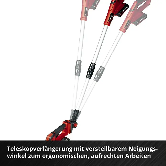 Einhell Power X-Change 18V Akku-Grasschere CE-CG18/100 LI T-SOLO - 18 V, Ohne Akku, Schnittbreite: 100 mm - Teleskopverlängerung für komfortables, aufrechtes Arbeiten.