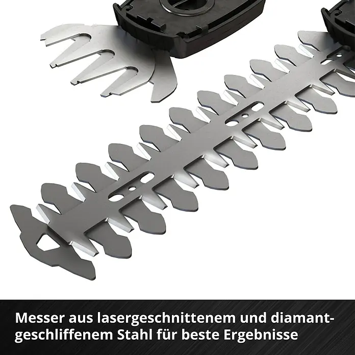 Einhell Power X-Change 18V Akku-Grasschere CE-CG18/100 LI T-SOLO - 18 V, Ohne Akku, Schnittbreite: 100 mm - Messer aus lasergeschnittenem und diamantgeschliffenem Stahl für beste Ergebnisse.