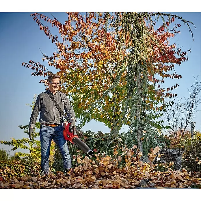 Einhell Professional Akku-Laubbläser GP-LB 36/210 Li E-Solo - 18 V, Ohne Akku, Blasgeschwindigkeit: 210 km/h, Blasleistung: 816 m³/min - Anwendungsbeispiel