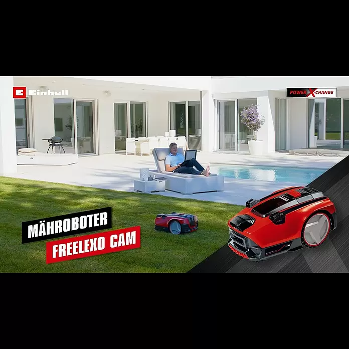 Einhell PXC 18V Mähroboter FREELEXO CAM 500 - 500 m², Schnittbreite: 18 cm, Kamera-gestützte Navigation - Mhroboter - FREELEXO CAM