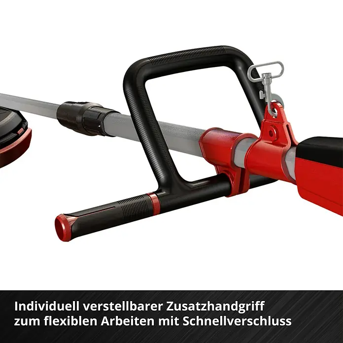 Einhell Power X-Change 18V Multigartengerät GE-LM 36/4in1 Li-Solo - 36 V, Li-Ionen, Ohne Akku - Verstellbarer Zusatzhandgriff für flexible Arbeit mit Schnellverschluss. Komfortable und sichere Handhabung.