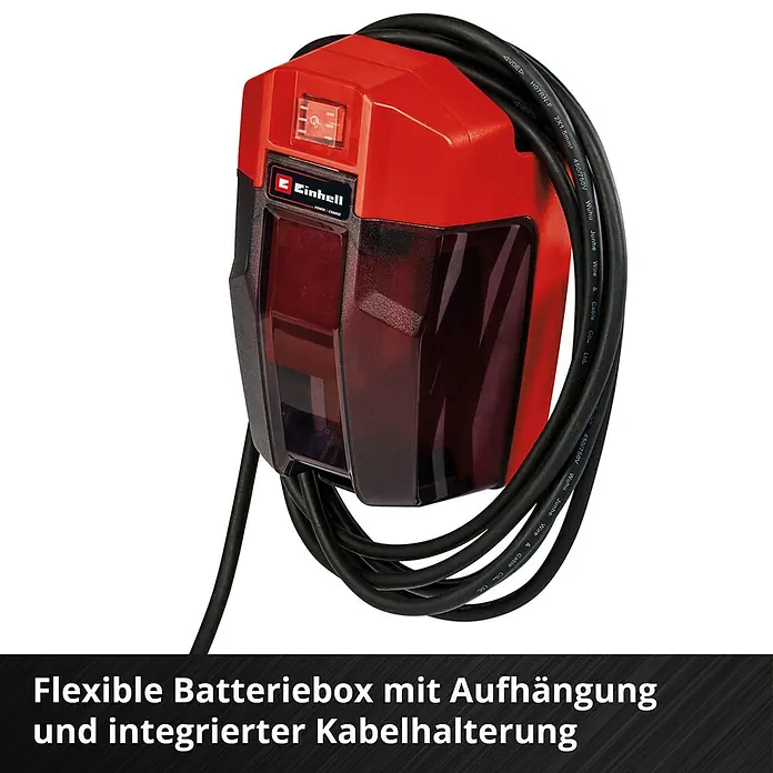 Einhell Power X-Change 18V Akku-Klarwasserpumpe GE-PP 18 RB LI SOLO - 18 V, Ohne Akku, Max. Fördermenge: 3.000 l/h - Flexibler Einhell Batteriebox mit Aufhängung und integrierter Kabelhalterung für Werkstatt oder Garage.