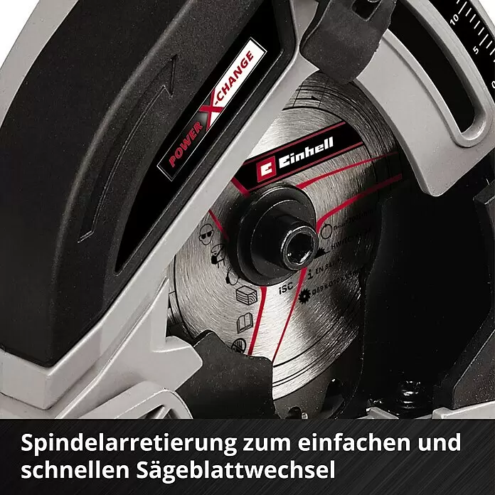 Einhell Power X-Change 18V Akku-Handkreissäge TE-CS 18/89Li-Solo18 V, Ohne Akku, Leerlaufdrehzahl: 0 U/min - 2.500 U/min Info