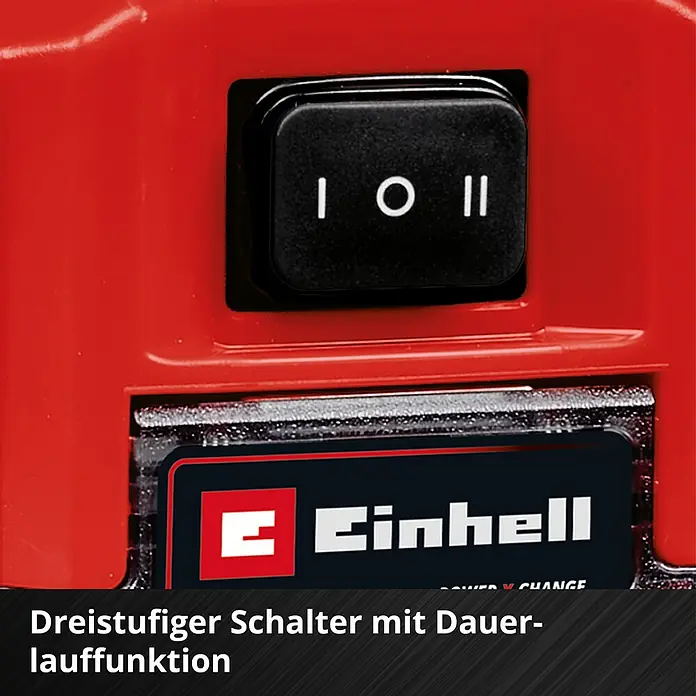 Einhell Power X-Change 18V Akku-Klarwasserpumpe GE-SP 18 LL Li - Solo - 18 V, Ohne Akku, Max. Fördermenge: 4.500 l/h - Einzelschalter mit drei Stufen und Dauerlauffunktion zur Einstellung der gewünschten Leistung.