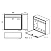 Metzler Wandbriefkasten BK212 (L x B x H: 11,6 x 39 x 34,3 cm, Anthrazit, Edelstahl, Posthaltebügel) | BAUHAUS