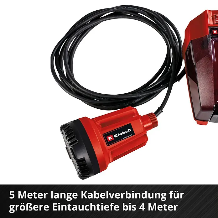 Einhell 18V Tauchwasserpumpe - Kabellose Akku Pumpe 635GPH Für Garten, Teich & Camping