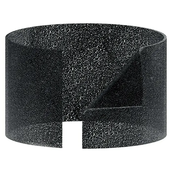 Leitz TruSens Aktivkohlefilter 3er Pack - 12 x 6,5 x 21,5 cm, Passend für: TruSens Luftreiniger Z-2000 - Abbildung eines zylinderförmigen, schwarzen Papierkorbs mit einer strukturierten Oberfläche und einem modernen Design für das Büro.
