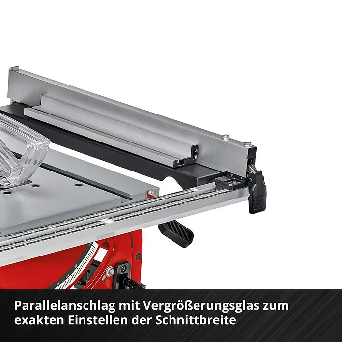 Einhell Power X-Change 18V Akku-Tischkreissäge TE-TS 36/210 Li-Solo - 36 V, Ohne Akku, Durchmesser Sägeblatt: 210 mm - Präziser Parallelanschlag für exaktes Einstellen der Schnittbreite.