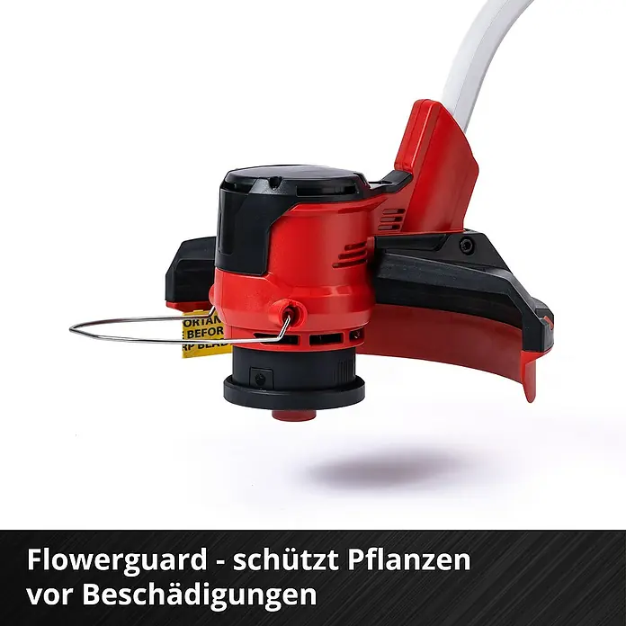 Einhell Power X-Change 18V Akku-Rasentrimmer GE-CT 36/30 Li E-Solo - 36 V, Ohne Akku - Blumenschutz am Rasentrimmer schützt Pflanzen vor Beschädigungen.