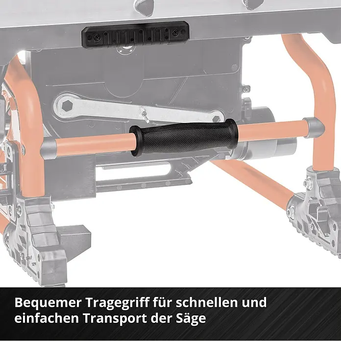 Einhell Power X-Change 18V Akku-Tischkreissäge TE-TS 36/210 Li-Solo - 36 V, Ohne Akku, Durchmesser Sägeblatt: 210 mm - Bequemer Tragegriff für schnellen und einfachen Transport der Säge.