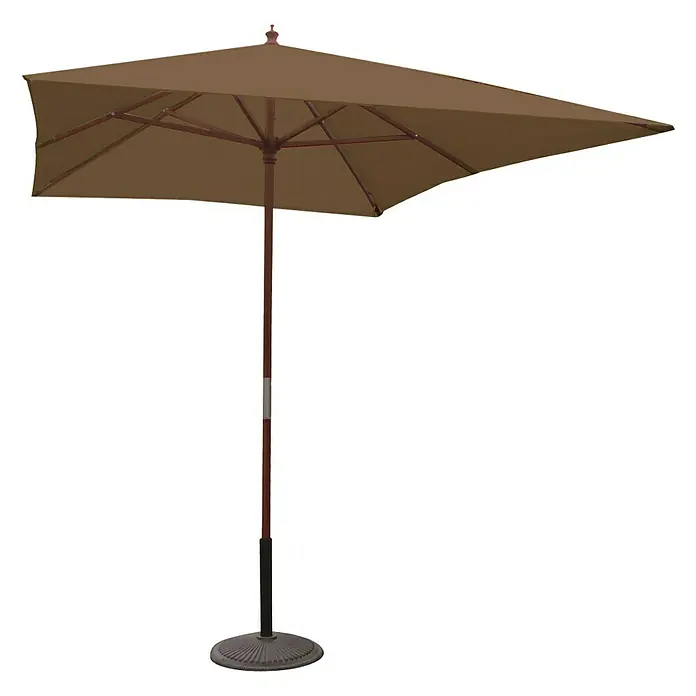 Sunfun Parasol Lian - Taupe, 300 x 200 cm, Madera - Esta sombrilla cuadrada marrón es ideal para el jardín o el patio y proporciona una sombra agradable.