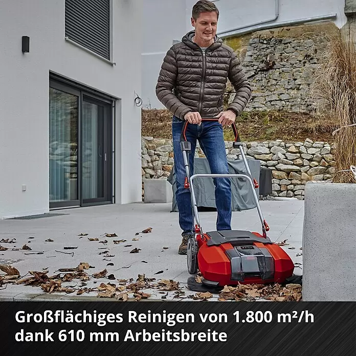 Einhell Power X-Change 18V Akku-Handkehrmaschine TE-SW 18/610 Li-Solo - 18 V, Ohne Akku, Flächenleistung: 1.800 m²/h - Informationsansicht