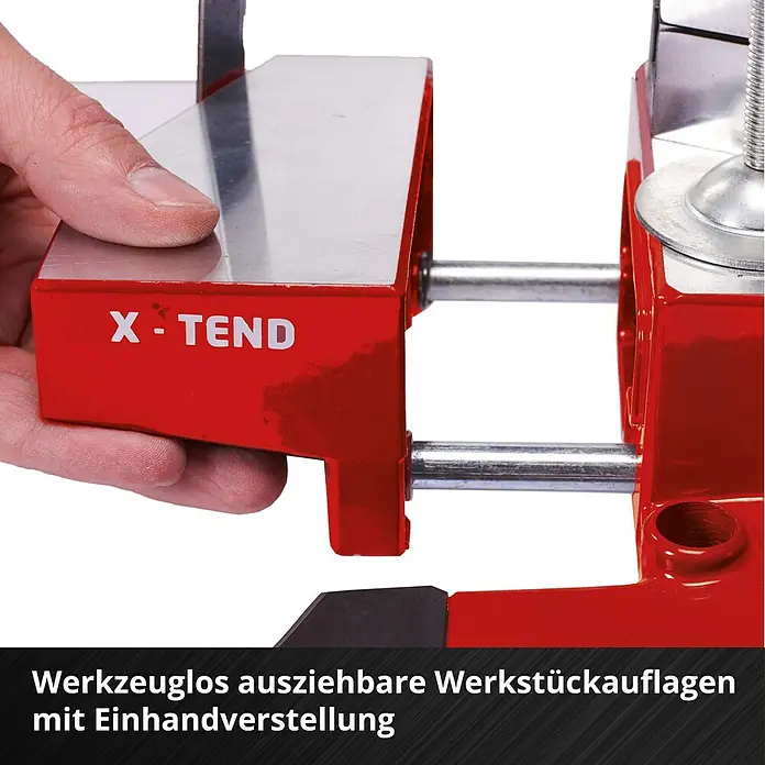 Einhell Power X-Change 18V Akku-Kapp- & Gehrungssäge TE-MS 18-210 Li-Solo - 18 V, Ohne Akku, Durchmesser Sägeblatt: 210 mm, Leerlaufdrehzahl: 3.000 U/min - Werkzeuglos ausziehbare Werkstückauflagen mit Einhandverstellung.