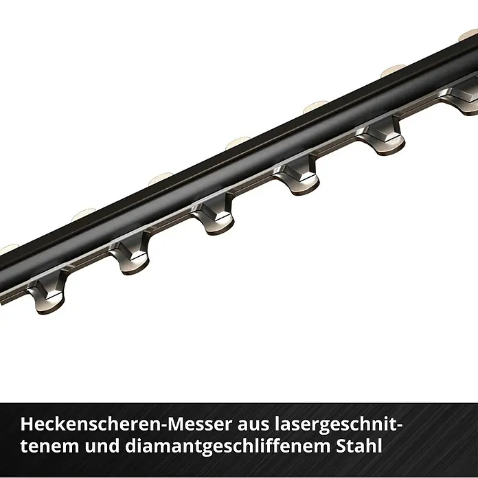 Einhell Power X-Change 18V Multigartengerät GE-LM 36/4in1 Li-Solo - 36 V, Li-Ionen, Ohne Akku - Heckenscherenmesser aus lasergeschnittenem und diamantgeschliffenem Stahl für präzise Schnitte.