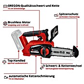 Einhell Power X-Change 18V Akku-Kettensäge FORTEXXA 18/20 TH (18 V, Li-Ionen, Ohne Akku, Schwertlänge: 20 cm) | BAUHAUS