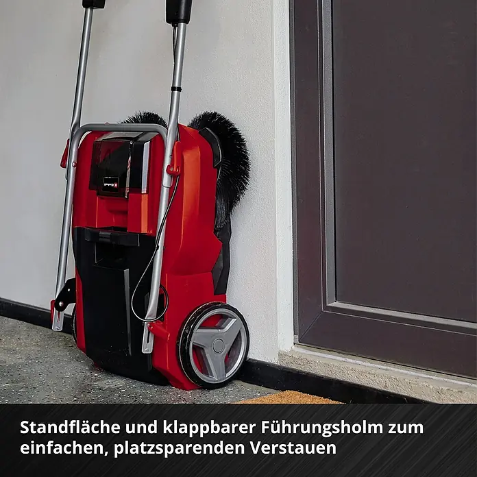 Einhell Power X-Change 18V Akku-Handkehrmaschine TE-SW 18/610 Li-Solo - 18 V, Ohne Akku, Flächenleistung: 1.800 m²/h - Der Einhell Akku-Kehrmaschine, platzsparend verstaubar durch klappbaren Holm, ideal für die schnelle Reinigung von Gehwegen und Einfahrten.