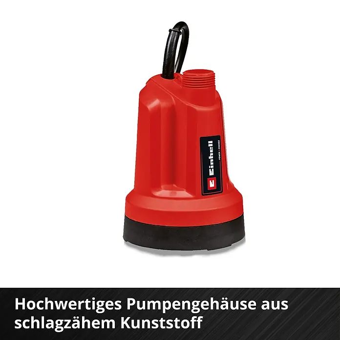 Einhell Power X-Change 18V Akku-Klarwasserpumpe GE-SP 18 Li - 18 V, Ohne Akku, Max. Fördermenge: 5.000 l/h - Einhell Schmutzwasserpumpe mit robustem Gehäuse aus schlagzähem Kunststoff.