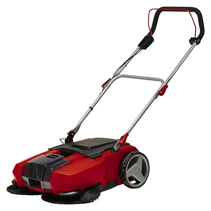 Einhell Power X-Change 18V Akku-Handkehrmaschine TE-SW 18/610 Li-Solo - 18 V, Ohne Akku, Flächenleistung: 1.800 m²/h - Der Einhell Akku-Kehrmaschine, ein rotes Reinigungsgerät für den Außenbereich, das effizient Schmutz und Ablagerungen entfernt.