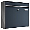 Metzler Wandbriefkasten BK212 (L x B x H: 11,6 x 39 x 34,3 cm, Anthrazit, Edelstahl, Posthaltebügel) | BAUHAUS