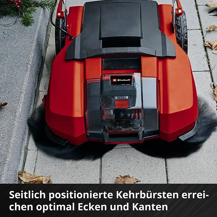 Einhell Power X-Change 18V Akku-Handkehrmaschine TE-SW 18/610 Li-Solo - 18 V, Ohne Akku, Flächenleistung: 1.800 m²/h - Einhell Reinigungsroboter mit seitlich positionierten Kehrbürsten für optimale Reinigung von Ecken und Kanten.