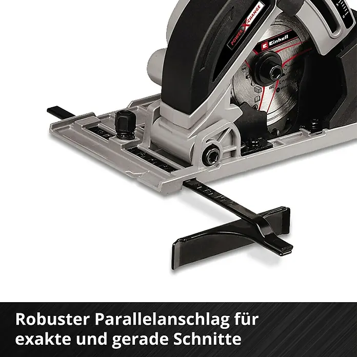 Einhell Power X-Change 18V Akku-Handkreissäge TE-CS 18/89Li-Solo - 18 V, Ohne Akku, Leerlaufdrehzahl: 0 U/min - 2.500 U/min - Kreissäge mit Parallelanschlag für exakte Schnitte. Die Säge bietet hohe Präzision und Robustheit für professionelle Ergebnisse.